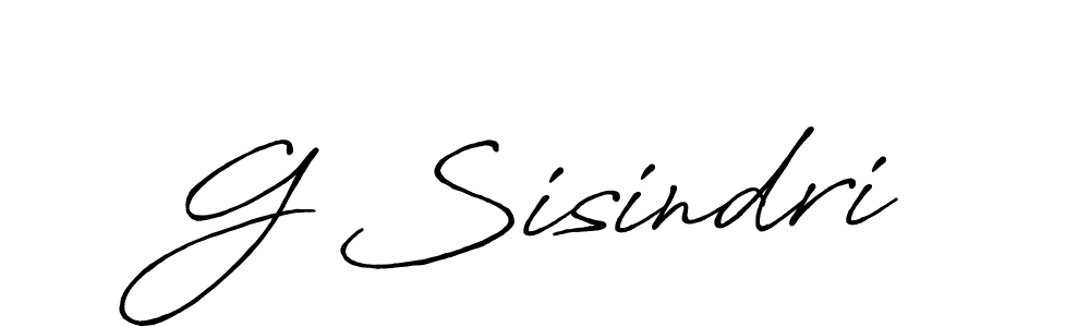 How to make G Sisindri name signature. Use Antro_Vectra_Bolder style for creating short signs online. This is the latest handwritten sign. G Sisindri signature style 7 images and pictures png