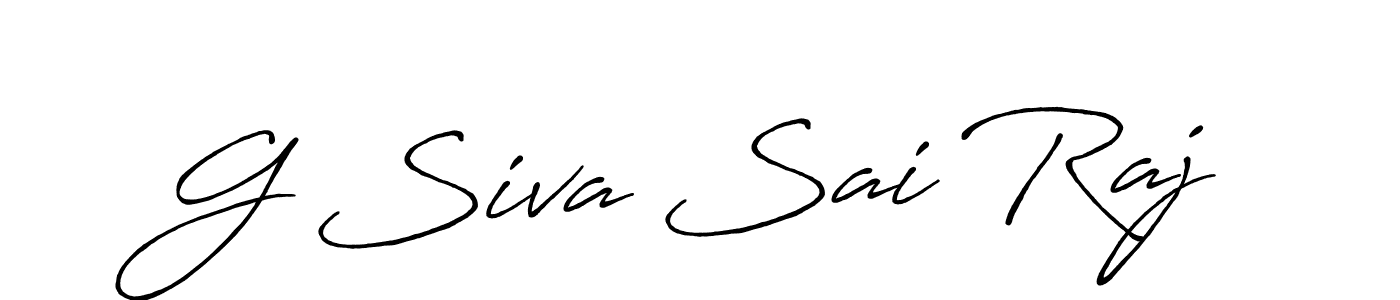 Use a signature maker to create a handwritten signature online. With this signature software, you can design (Antro_Vectra_Bolder) your own signature for name G Siva Sai Raj. G Siva Sai Raj signature style 7 images and pictures png