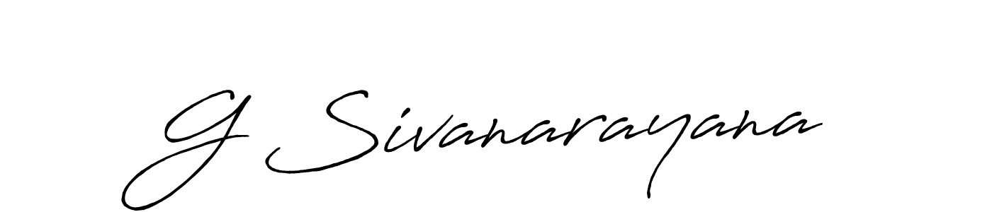 G Sivanarayana stylish signature style. Best Handwritten Sign (Antro_Vectra_Bolder) for my name. Handwritten Signature Collection Ideas for my name G Sivanarayana. G Sivanarayana signature style 7 images and pictures png