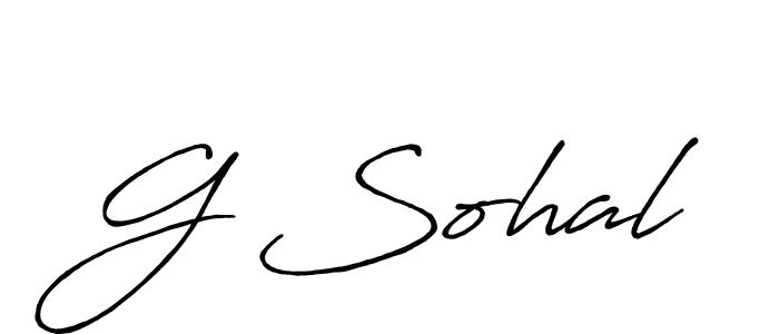 if you are searching for the best signature style for your name G Sohal. so please give up your signature search. here we have designed multiple signature styles  using Antro_Vectra_Bolder. G Sohal signature style 7 images and pictures png