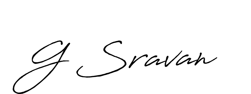 G Sravan stylish signature style. Best Handwritten Sign (Antro_Vectra_Bolder) for my name. Handwritten Signature Collection Ideas for my name G Sravan. G Sravan signature style 7 images and pictures png