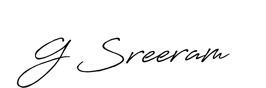 Design your own signature with our free online signature maker. With this signature software, you can create a handwritten (Antro_Vectra_Bolder) signature for name G Sreeram. G Sreeram signature style 7 images and pictures png
