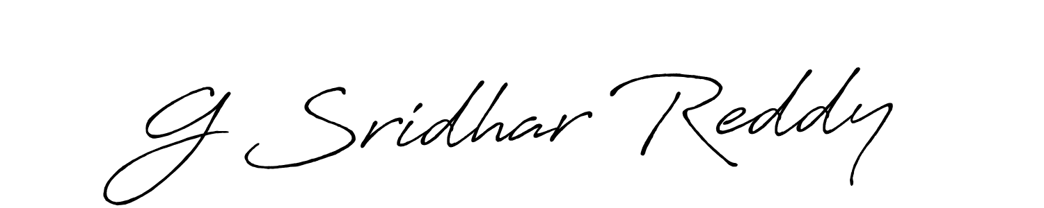 Also You can easily find your signature by using the search form. We will create G Sridhar Reddy name handwritten signature images for you free of cost using Antro_Vectra_Bolder sign style. G Sridhar Reddy signature style 7 images and pictures png