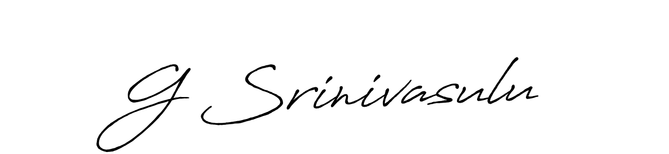 Design your own signature with our free online signature maker. With this signature software, you can create a handwritten (Antro_Vectra_Bolder) signature for name G Srinivasulu. G Srinivasulu signature style 7 images and pictures png