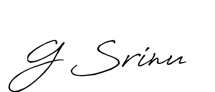 Use a signature maker to create a handwritten signature online. With this signature software, you can design (Antro_Vectra_Bolder) your own signature for name G Srinu. G Srinu signature style 7 images and pictures png