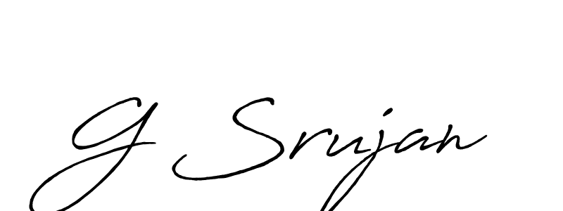 Design your own signature with our free online signature maker. With this signature software, you can create a handwritten (Antro_Vectra_Bolder) signature for name G Srujan. G Srujan signature style 7 images and pictures png