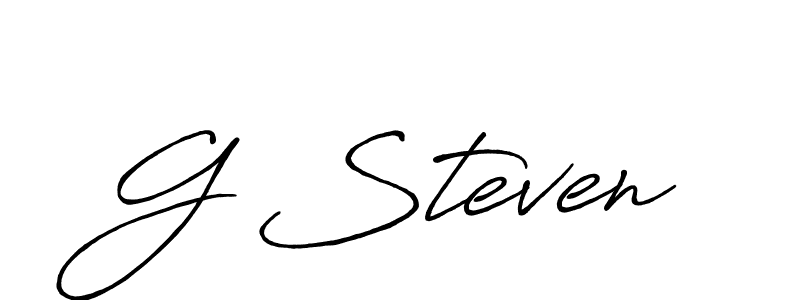 G Steven stylish signature style. Best Handwritten Sign (Antro_Vectra_Bolder) for my name. Handwritten Signature Collection Ideas for my name G Steven. G Steven signature style 7 images and pictures png