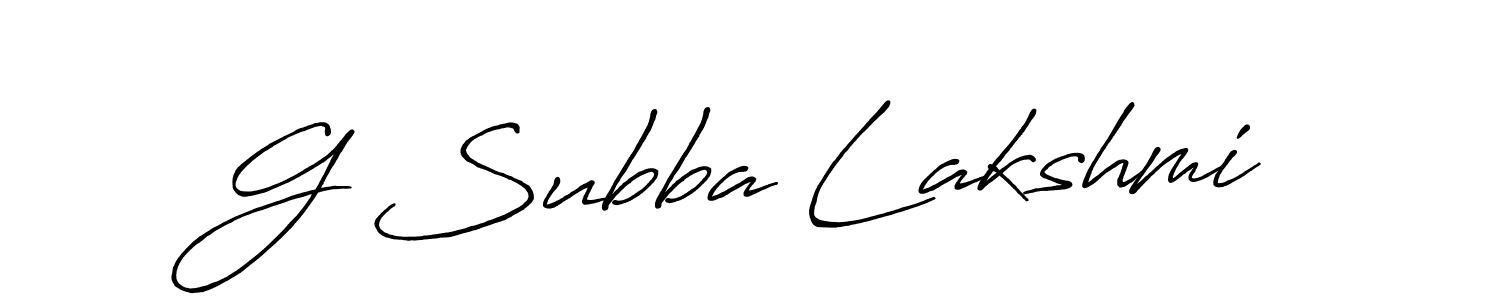 How to make G Subba Lakshmi signature? Antro_Vectra_Bolder is a professional autograph style. Create handwritten signature for G Subba Lakshmi name. G Subba Lakshmi signature style 7 images and pictures png