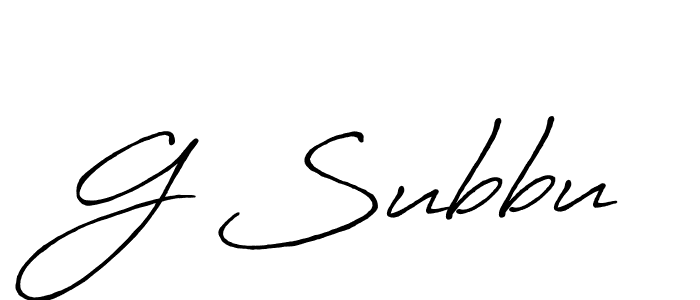 Design your own signature with our free online signature maker. With this signature software, you can create a handwritten (Antro_Vectra_Bolder) signature for name G Subbu. G Subbu signature style 7 images and pictures png