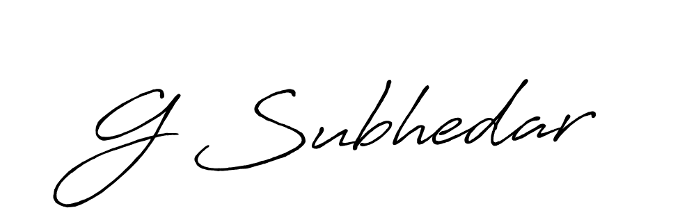 Make a beautiful signature design for name G Subhedar. Use this online signature maker to create a handwritten signature for free. G Subhedar signature style 7 images and pictures png