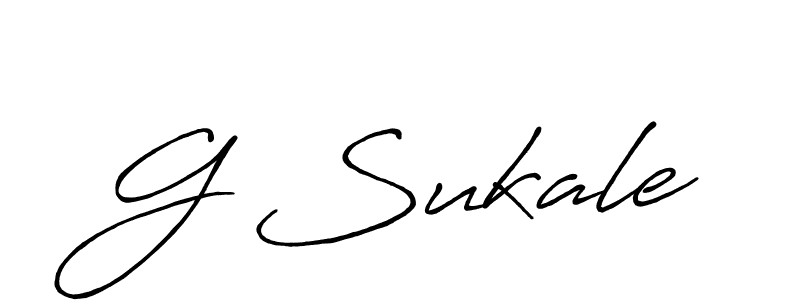 Create a beautiful signature design for name G Sukale. With this signature (Antro_Vectra_Bolder) fonts, you can make a handwritten signature for free. G Sukale signature style 7 images and pictures png