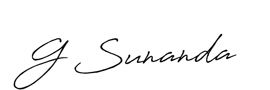 How to make G Sunanda signature? Antro_Vectra_Bolder is a professional autograph style. Create handwritten signature for G Sunanda name. G Sunanda signature style 7 images and pictures png