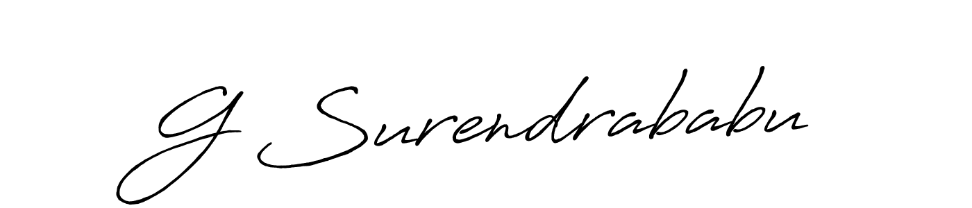 G Surendrababu stylish signature style. Best Handwritten Sign (Antro_Vectra_Bolder) for my name. Handwritten Signature Collection Ideas for my name G Surendrababu. G Surendrababu signature style 7 images and pictures png