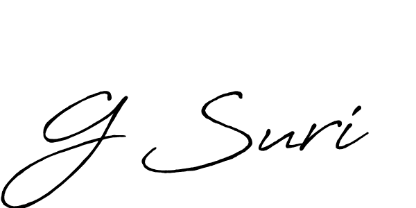Design your own signature with our free online signature maker. With this signature software, you can create a handwritten (Antro_Vectra_Bolder) signature for name G Suri. G Suri signature style 7 images and pictures png