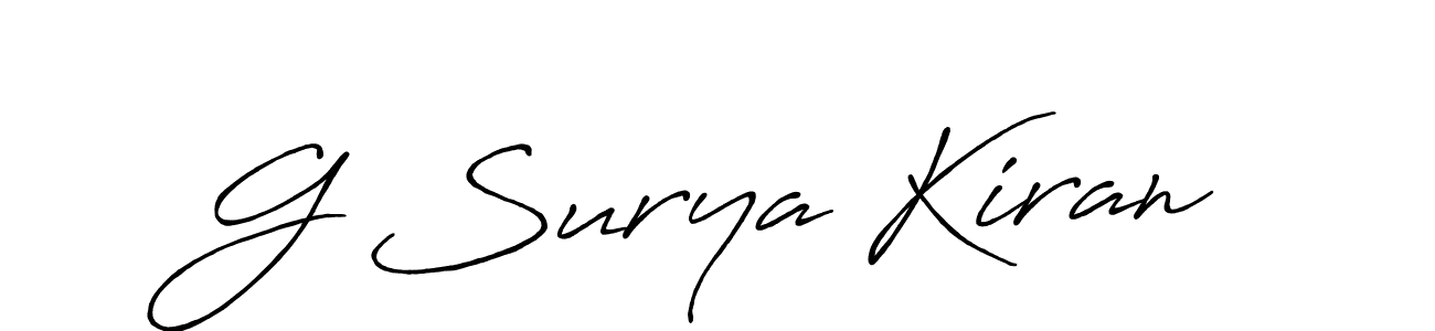 Also You can easily find your signature by using the search form. We will create G Surya Kiran name handwritten signature images for you free of cost using Antro_Vectra_Bolder sign style. G Surya Kiran signature style 7 images and pictures png