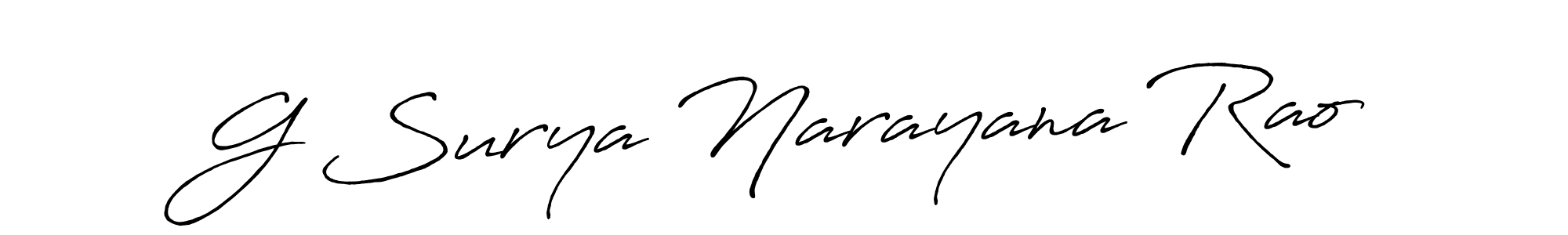 It looks lik you need a new signature style for name G Surya Narayana Rao. Design unique handwritten (Antro_Vectra_Bolder) signature with our free signature maker in just a few clicks. G Surya Narayana Rao signature style 7 images and pictures png