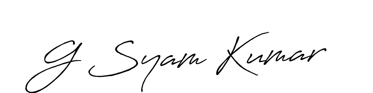 It looks lik you need a new signature style for name G Syam Kumar. Design unique handwritten (Antro_Vectra_Bolder) signature with our free signature maker in just a few clicks. G Syam Kumar signature style 7 images and pictures png