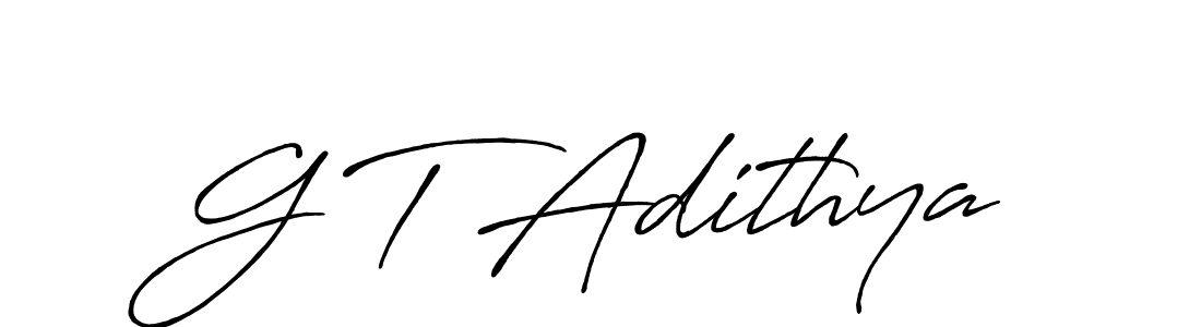 Make a beautiful signature design for name G T Adithya. With this signature (Antro_Vectra_Bolder) style, you can create a handwritten signature for free. G T Adithya signature style 7 images and pictures png