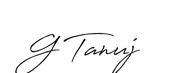 This is the best signature style for the G Tanuj name. Also you like these signature font (Antro_Vectra_Bolder). Mix name signature. G Tanuj signature style 7 images and pictures png