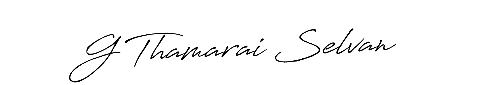 Use a signature maker to create a handwritten signature online. With this signature software, you can design (Antro_Vectra_Bolder) your own signature for name G Thamarai Selvan. G Thamarai Selvan signature style 7 images and pictures png