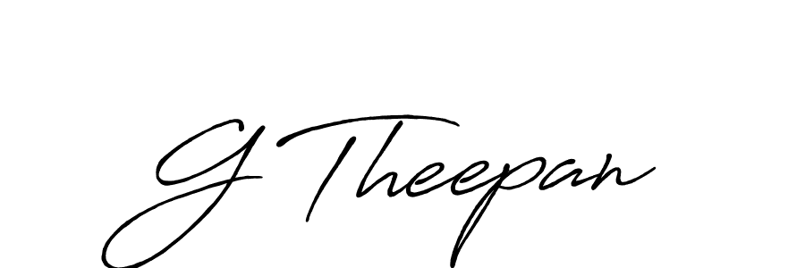 Design your own signature with our free online signature maker. With this signature software, you can create a handwritten (Antro_Vectra_Bolder) signature for name G Theepan. G Theepan signature style 7 images and pictures png
