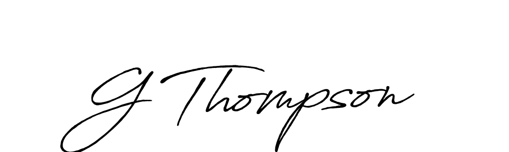 G Thompson stylish signature style. Best Handwritten Sign (Antro_Vectra_Bolder) for my name. Handwritten Signature Collection Ideas for my name G Thompson. G Thompson signature style 7 images and pictures png