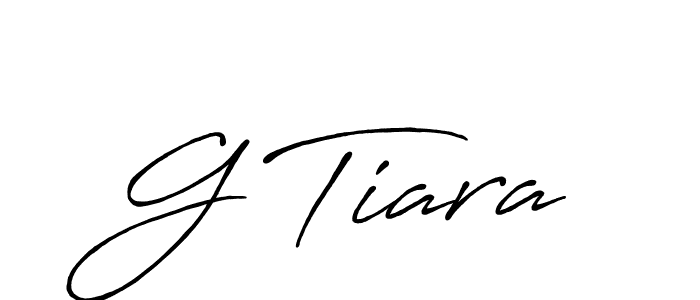 G Tiara stylish signature style. Best Handwritten Sign (Antro_Vectra_Bolder) for my name. Handwritten Signature Collection Ideas for my name G Tiara. G Tiara signature style 7 images and pictures png