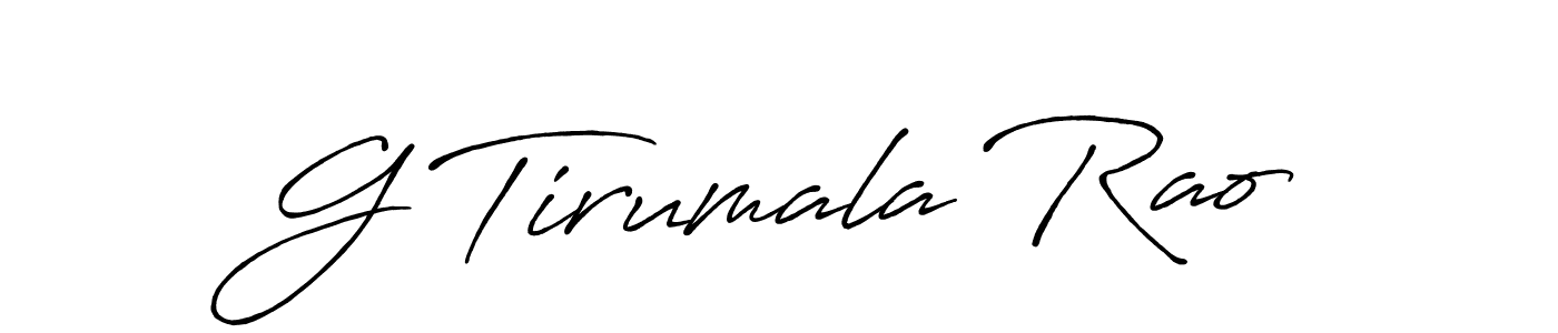 Design your own signature with our free online signature maker. With this signature software, you can create a handwritten (Antro_Vectra_Bolder) signature for name G Tirumala Rao. G Tirumala Rao signature style 7 images and pictures png