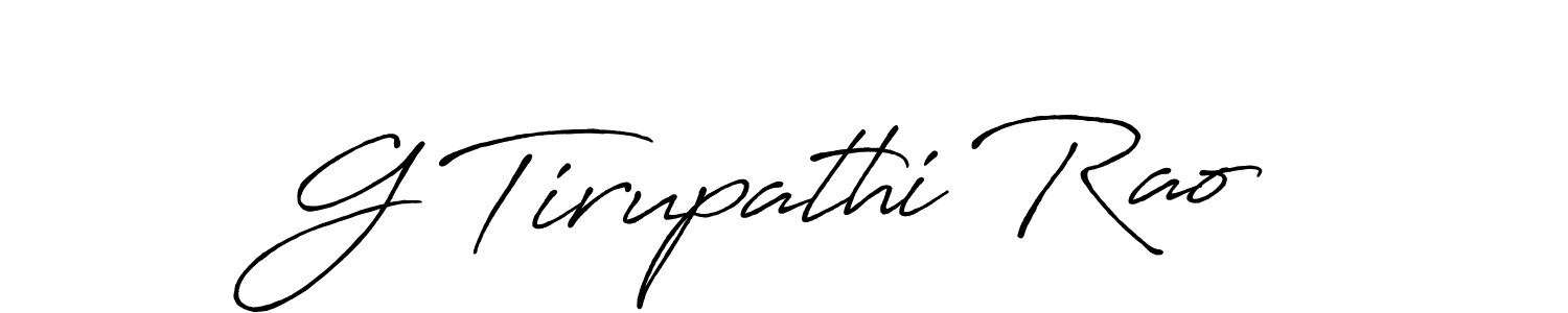 Design your own signature with our free online signature maker. With this signature software, you can create a handwritten (Antro_Vectra_Bolder) signature for name G Tirupathi Rao. G Tirupathi Rao signature style 7 images and pictures png