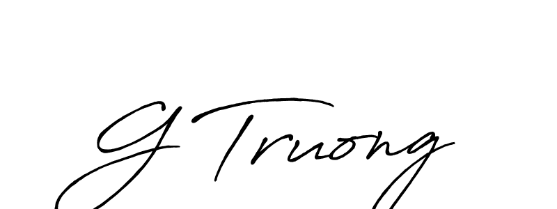 How to make G Truong name signature. Use Antro_Vectra_Bolder style for creating short signs online. This is the latest handwritten sign. G Truong signature style 7 images and pictures png