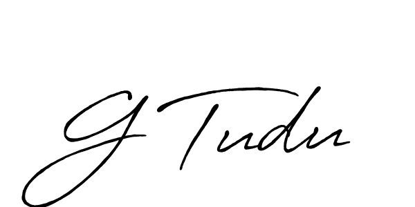 How to make G Tudu name signature. Use Antro_Vectra_Bolder style for creating short signs online. This is the latest handwritten sign. G Tudu signature style 7 images and pictures png