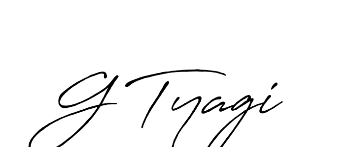 Create a beautiful signature design for name G Tyagi. With this signature (Antro_Vectra_Bolder) fonts, you can make a handwritten signature for free. G Tyagi signature style 7 images and pictures png