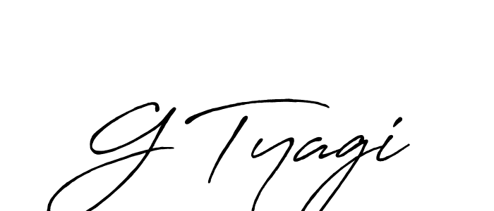 Create a beautiful signature design for name G Tyagi. With this signature (Antro_Vectra_Bolder) fonts, you can make a handwritten signature for free. G Tyagi signature style 7 images and pictures png