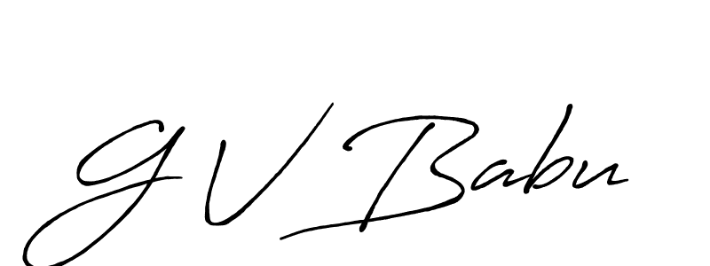 How to Draw G V Babu signature style? Antro_Vectra_Bolder is a latest design signature styles for name G V Babu. G V Babu signature style 7 images and pictures png