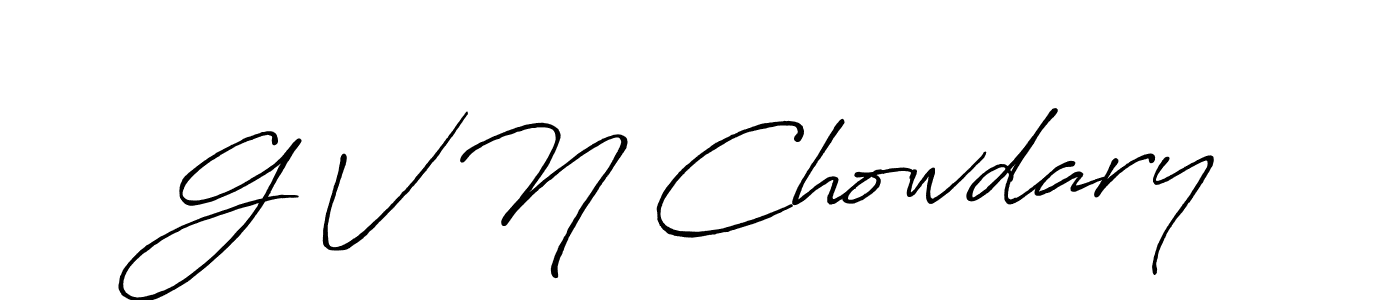 Make a beautiful signature design for name G V N Chowdary. Use this online signature maker to create a handwritten signature for free. G V N Chowdary signature style 7 images and pictures png