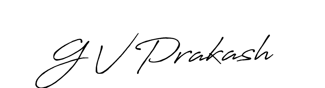 Use a signature maker to create a handwritten signature online. With this signature software, you can design (Antro_Vectra_Bolder) your own signature for name G V Prakash. G V Prakash signature style 7 images and pictures png