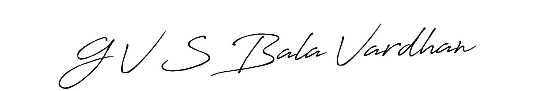 Also we have G V S Bala Vardhan name is the best signature style. Create professional handwritten signature collection using Antro_Vectra_Bolder autograph style. G V S Bala Vardhan signature style 7 images and pictures png