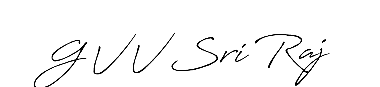 Antro_Vectra_Bolder is a professional signature style that is perfect for those who want to add a touch of class to their signature. It is also a great choice for those who want to make their signature more unique. Get G V V Sri Raj name to fancy signature for free. G V V Sri Raj signature style 7 images and pictures png