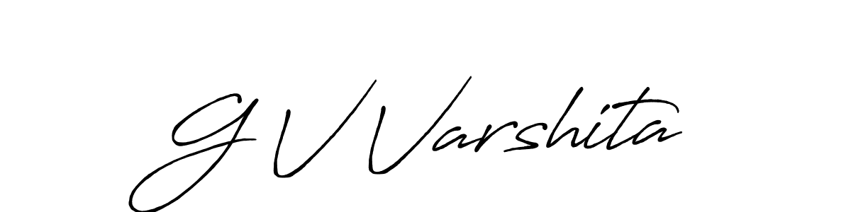 if you are searching for the best signature style for your name G V Varshita. so please give up your signature search. here we have designed multiple signature styles  using Antro_Vectra_Bolder. G V Varshita signature style 7 images and pictures png