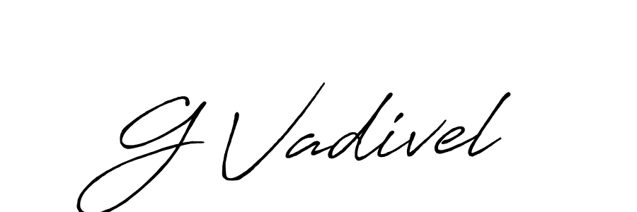 Also we have G Vadivel name is the best signature style. Create professional handwritten signature collection using Antro_Vectra_Bolder autograph style. G Vadivel signature style 7 images and pictures png