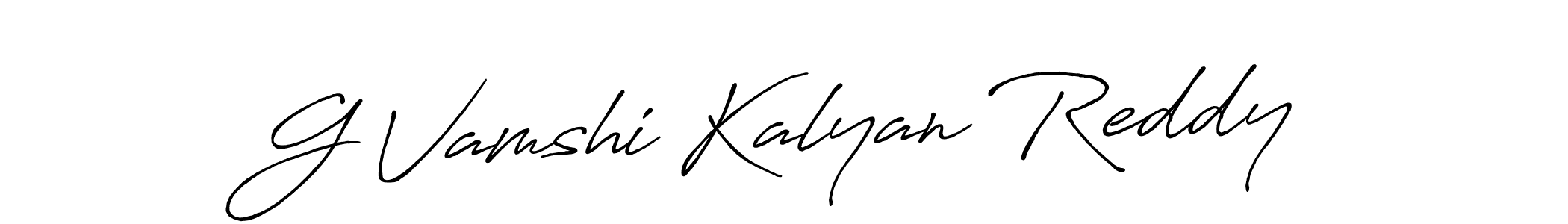 Create a beautiful signature design for name G Vamshi Kalyan Reddy. With this signature (Antro_Vectra_Bolder) fonts, you can make a handwritten signature for free. G Vamshi Kalyan Reddy signature style 7 images and pictures png