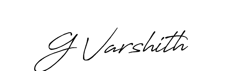 Create a beautiful signature design for name G Varshith. With this signature (Antro_Vectra_Bolder) fonts, you can make a handwritten signature for free. G Varshith signature style 7 images and pictures png