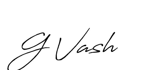 How to make G Vash signature? Antro_Vectra_Bolder is a professional autograph style. Create handwritten signature for G Vash name. G Vash signature style 7 images and pictures png