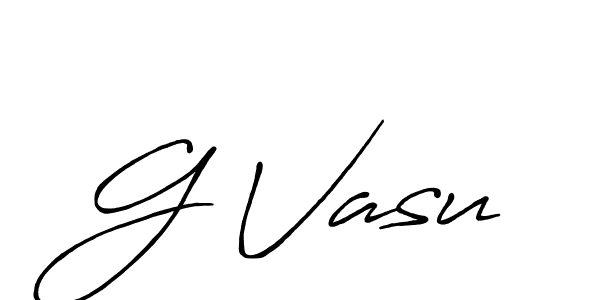 Design your own signature with our free online signature maker. With this signature software, you can create a handwritten (Antro_Vectra_Bolder) signature for name G Vasu. G Vasu signature style 7 images and pictures png