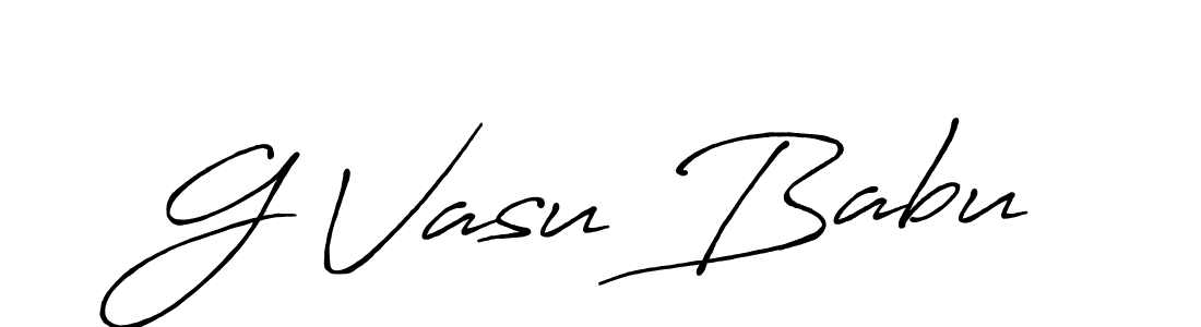 G Vasu Babu stylish signature style. Best Handwritten Sign (Antro_Vectra_Bolder) for my name. Handwritten Signature Collection Ideas for my name G Vasu Babu. G Vasu Babu signature style 7 images and pictures png