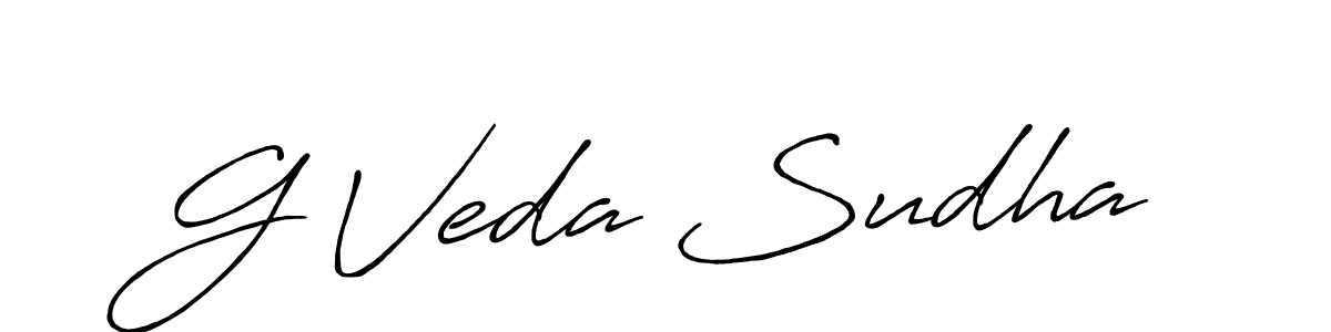 Make a beautiful signature design for name G Veda Sudha. Use this online signature maker to create a handwritten signature for free. G Veda Sudha signature style 7 images and pictures png