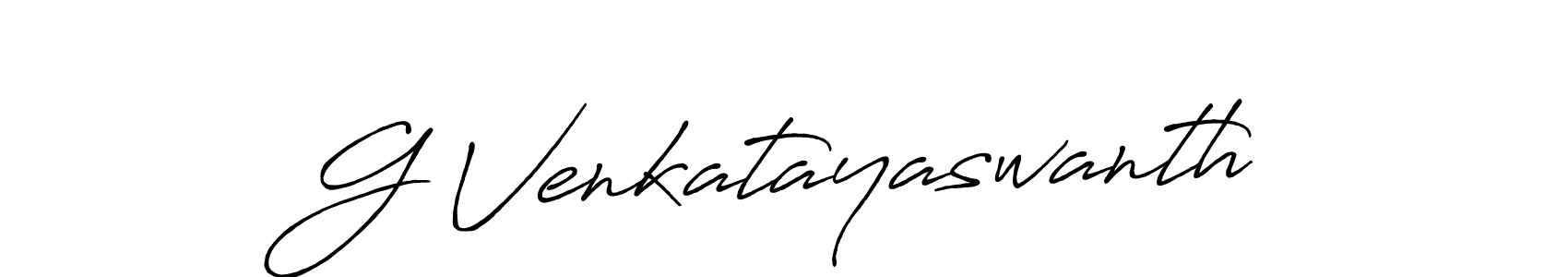 Create a beautiful signature design for name G Venkatayaswanth. With this signature (Antro_Vectra_Bolder) fonts, you can make a handwritten signature for free. G Venkatayaswanth signature style 7 images and pictures png