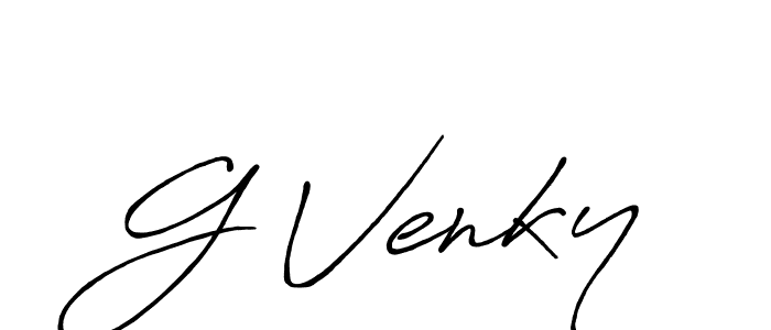 How to make G Venky name signature. Use Antro_Vectra_Bolder style for creating short signs online. This is the latest handwritten sign. G Venky signature style 7 images and pictures png