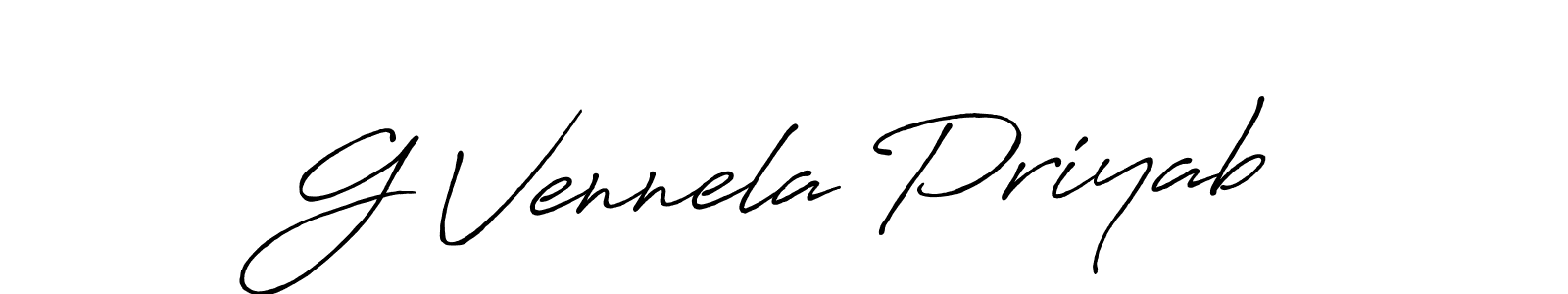 Make a beautiful signature design for name G Vennela Priyab. Use this online signature maker to create a handwritten signature for free. G Vennela Priyab signature style 7 images and pictures png