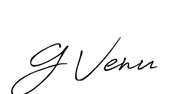 Also we have G Venu name is the best signature style. Create professional handwritten signature collection using Antro_Vectra_Bolder autograph style. G Venu signature style 7 images and pictures png